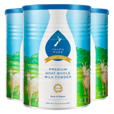 【新西兰直邮】Taupo Pure 特贝优新西兰原装山羊奶400g*3罐